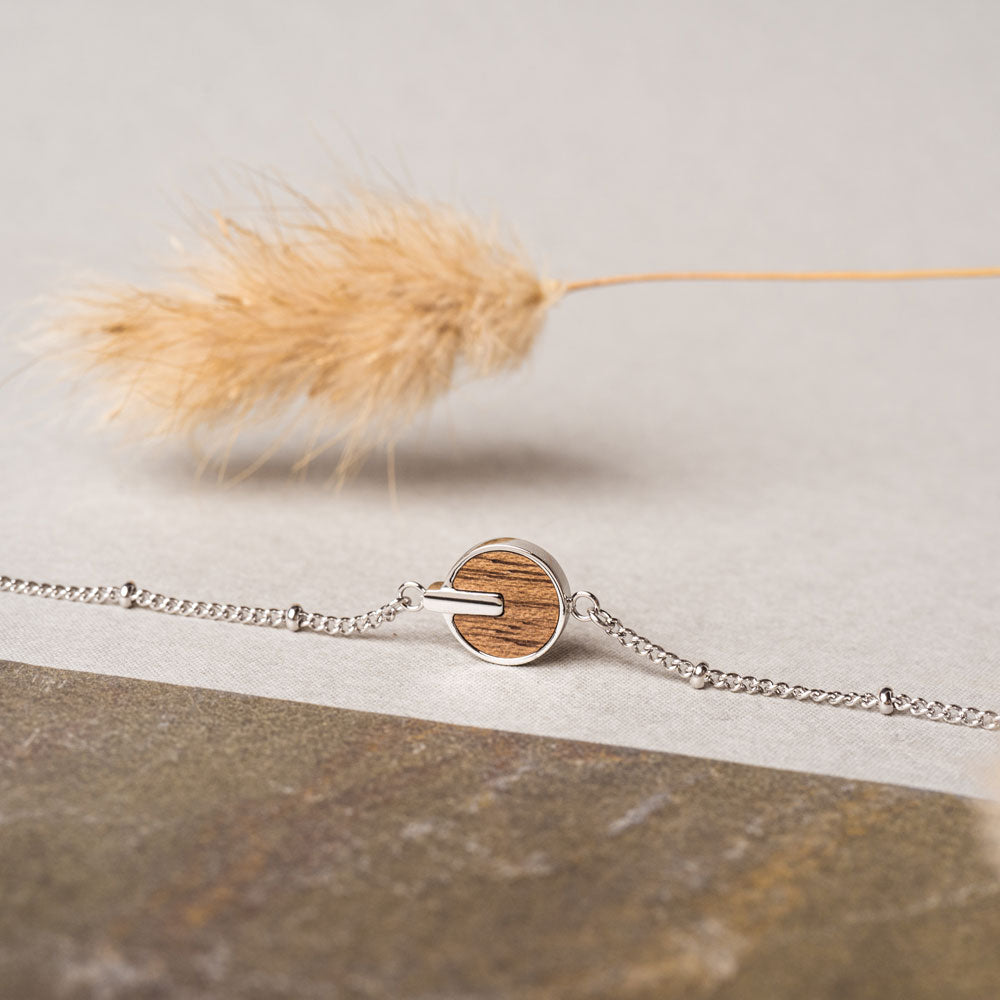 Opacity Armband mit rundem Holz Anhänger - Holzkern Modell: Jewelry