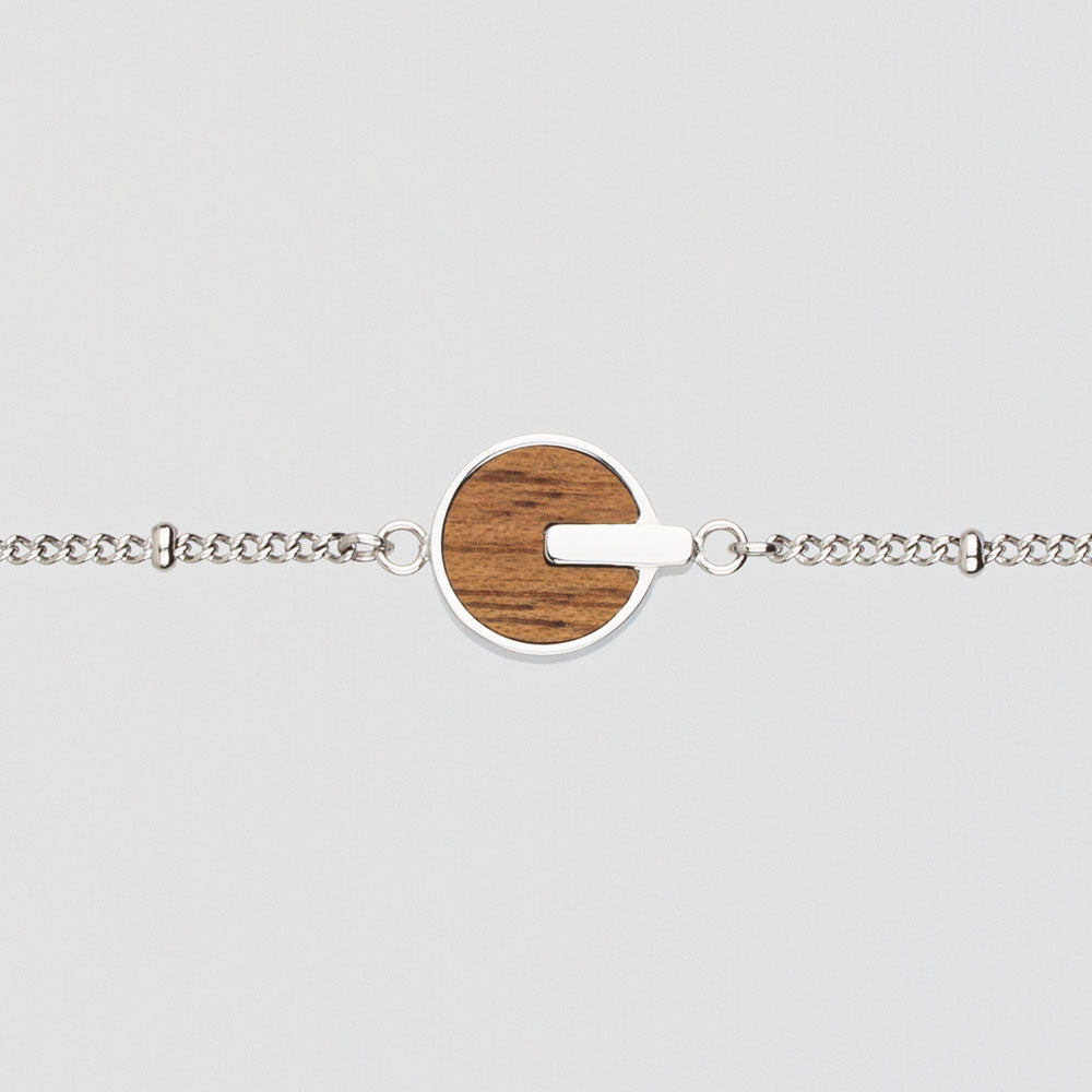 Opacity Armband mit rundem Holz Anhänger - Holzkern Modell: Jewelry