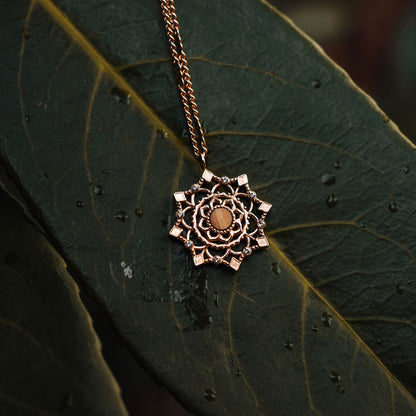 Aphonia Halskette  Schneeflocken Anhänger - Holzkern Modell: Jewelry