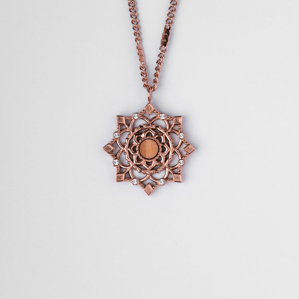 Aphonia Halskette  Schneeflocken Anhänger - Holzkern Modell: Jewelry