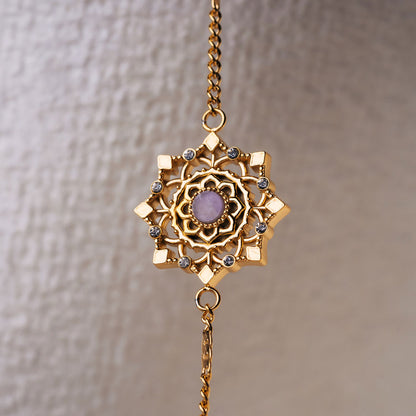 Aphonia Armband mit Schneeflocken Anhänger - Holzkern Modell: Jewelry