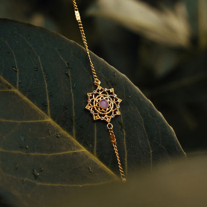 Aphonia Armband mit Schneeflocken Anhänger - Holzkern Modell: Jewelry