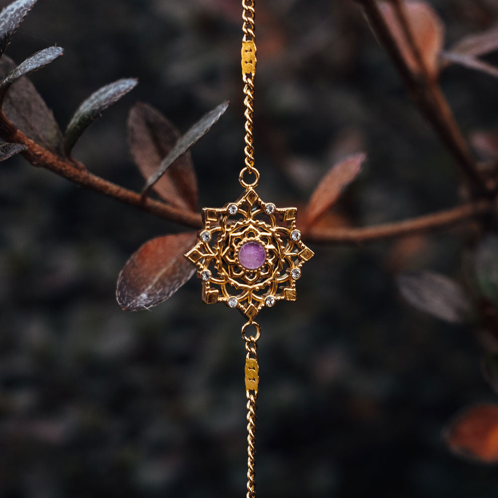 Aphonia Armband mit Schneeflocken Anhänger - Holzkern Modell: Jewelry