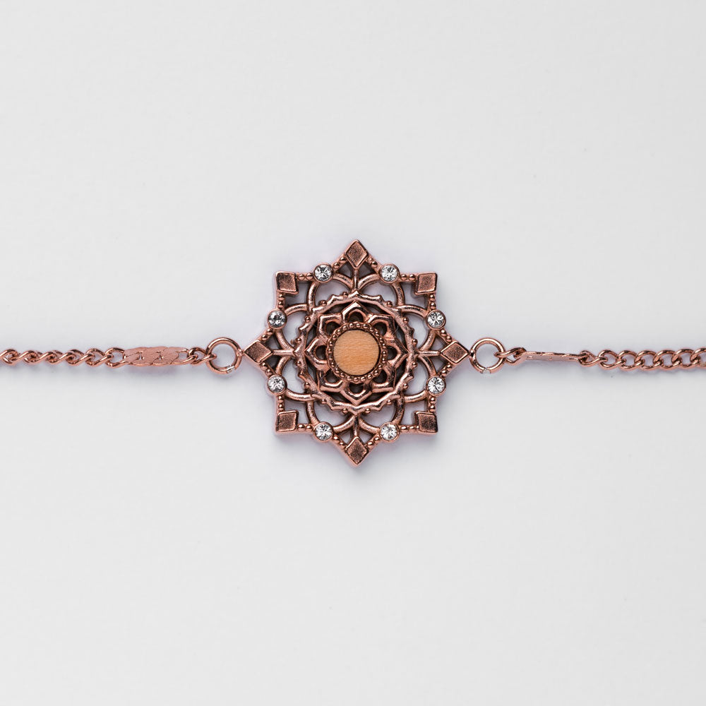 Aphonia Armband mit Schneeflocken Anhänger - Holzkern Modell: Jewelry