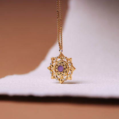 Aphonia Halskette Schneeflocken Anhänger - Holzkern Modell: Jewelry