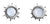 Shade Ohrstecker Sonne mit blauem Perlmutt Holzkern Modell Jewelry