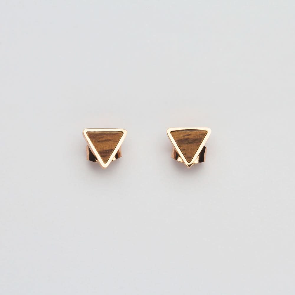 Scale Ohrstecker Dreieck - Holzkern Modell: Jewelry