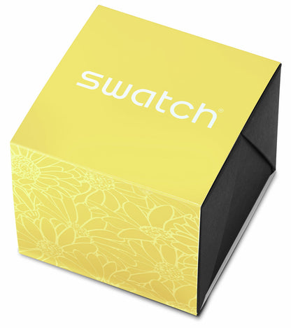 Swatch Petal Swirl YLS236G Damen Uhr • Quarzwerk • Edelstahl-Design