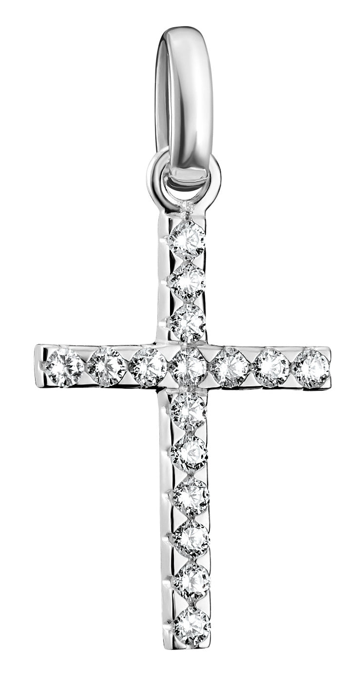 Thomas Sabo Charm-Anhänger Kreuz mit Steinen Connect Silber