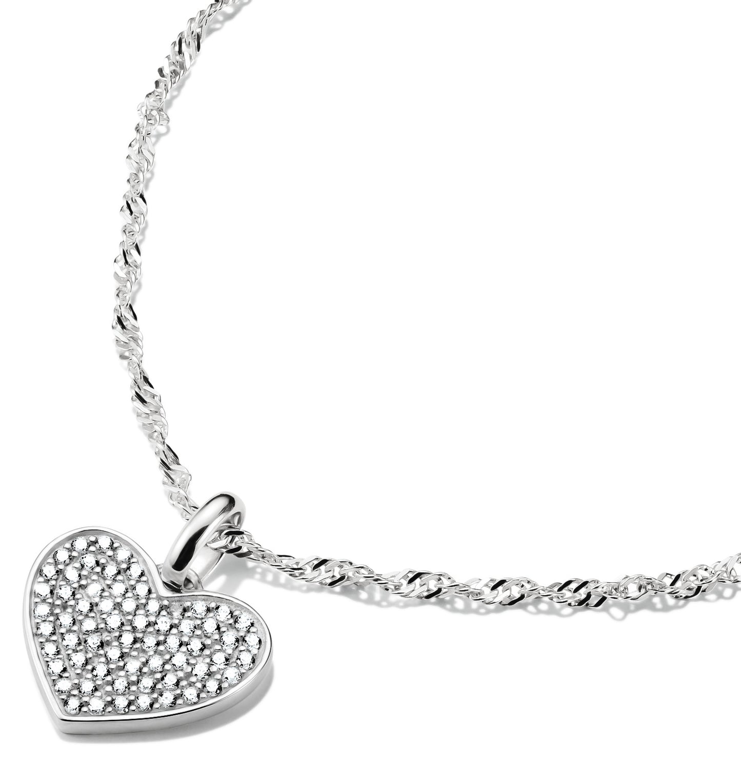 Thomas Sabo Charm-Anhänger Pavé-Herz Connect Silber