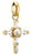 Thomas Sabo Charm Pendant Vintage Cross Connect gold plated