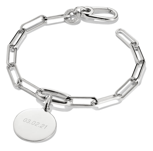 Thomas Sabo Charm-Armband Paperclip mit einem Connect Link Silber