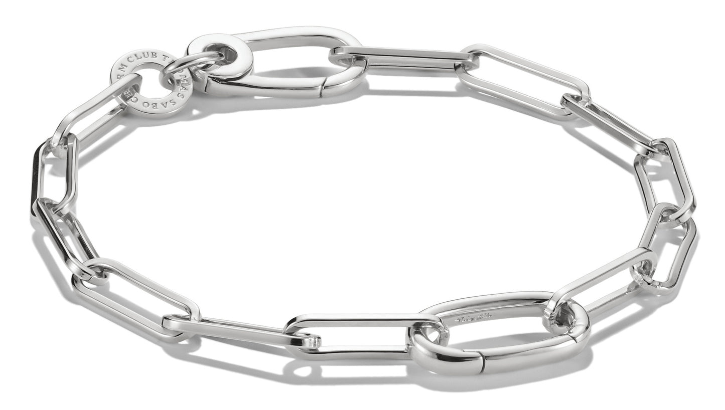 Thomas Sabo Charm-Armband Paperclip mit einem Connect Link Silber