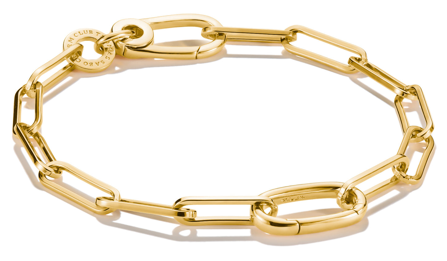 Thomas Sabo Charm-Armband Paperclip mit einem Connect Link vergoldet