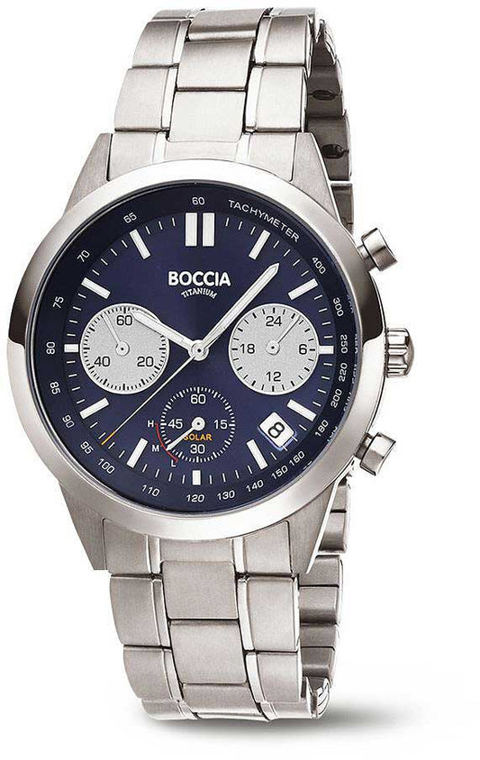 Boccia 3737-02 Herrenuhr • Hautfreundliches Reintitan • Extrem leicht & robust