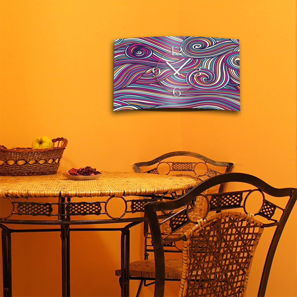 Dixtime Wanduhr 28x48 cm Aluminium • Made in Germany • Geräuschloses Quarzwerk