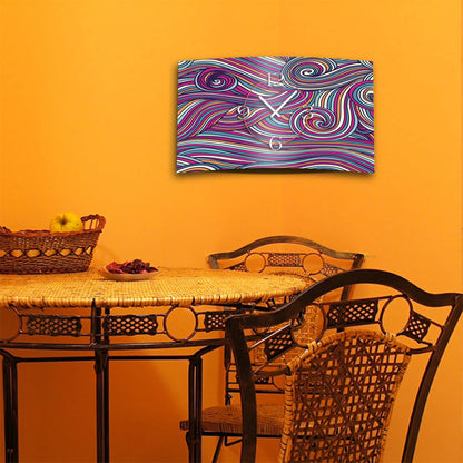 Dixtime Wanduhr 28x48 cm Aluminium • Made in Germany • Geräuschloses Quarzwerk