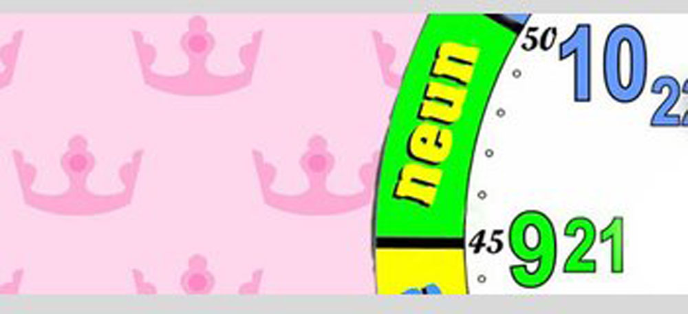 moderne Wanduhr in 3-D-Optik Lernuhr - Dixtime Modell: 3D-0436