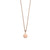 Halskette mit roségoldfarbener Kette und rundem Anhänger mit „Love“