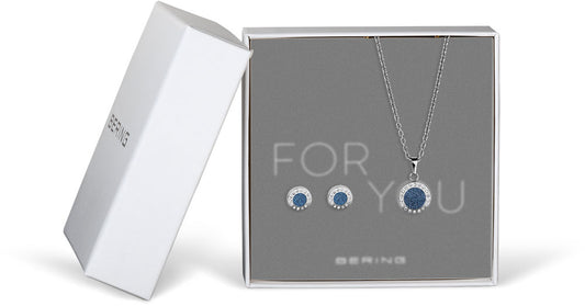 ForYou-Set Halskette mit Anhänger und Ohrstecker - Bering Jewelry Modell: 427-707-Blue
