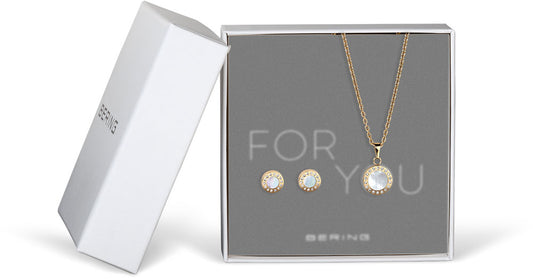 ForYou-Set Halskette mit Anhänger und Ohrstecker - Bering Jewelry Modell: 427-707-Gold
