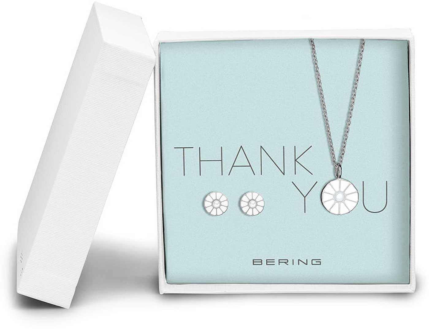 Halskette mit Anhänger und Ohrringe - Bering Jewelry Modell: 433-717-Silver