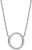 Halskette aus Edelstahl mit rundem Kreis-Anhänger aus Steinen, Kette und Anhänger frontal.