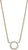 Edelstahl-Halskette mit rundem Anhänger und Zirkonia, goldfarbene Gliederkette