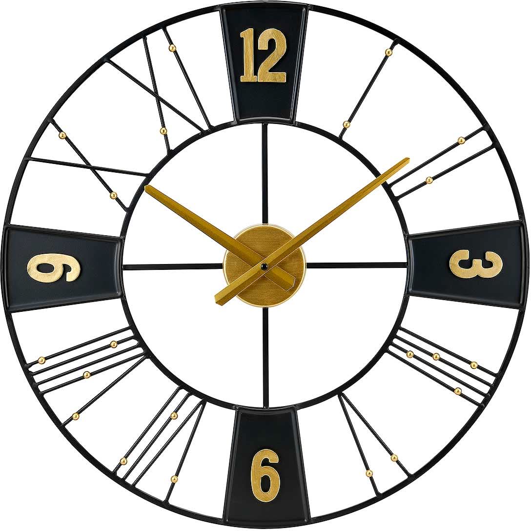 Atlanta Wanduhr 50x50x6 cm Metall • Modernes Design • Quarz Uhrwerk