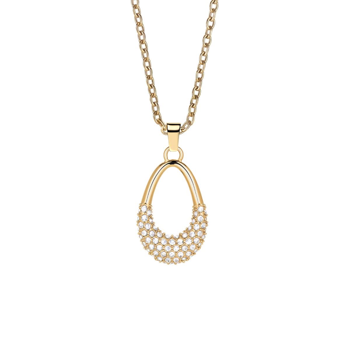 Arctic Pavé Halskette: Elegantes Gold Design mit funkelnden Kristallen - Bering Modell: 457-27-500