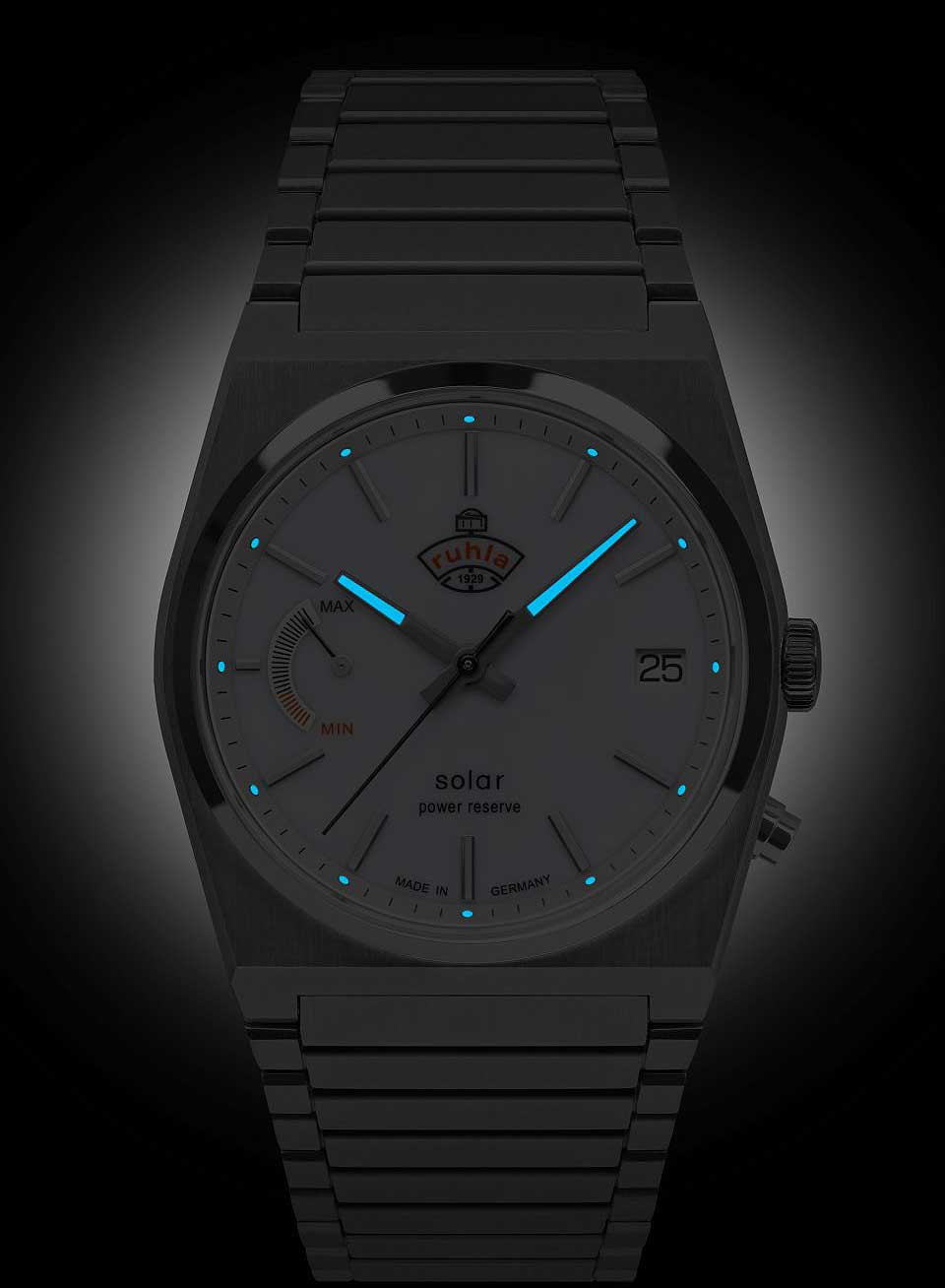 Ruhla Space Control 4640M5 Herren Uhr • Solarwerk • Saphirglas