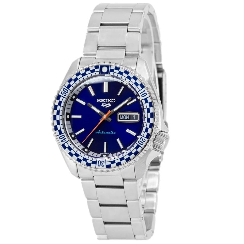 Seiko 5 Sports SRPK65K1 Herren Armbanduhr Blau • Automatikwerk Seiko 4R36 • Datumsanzeige mit Wochentag