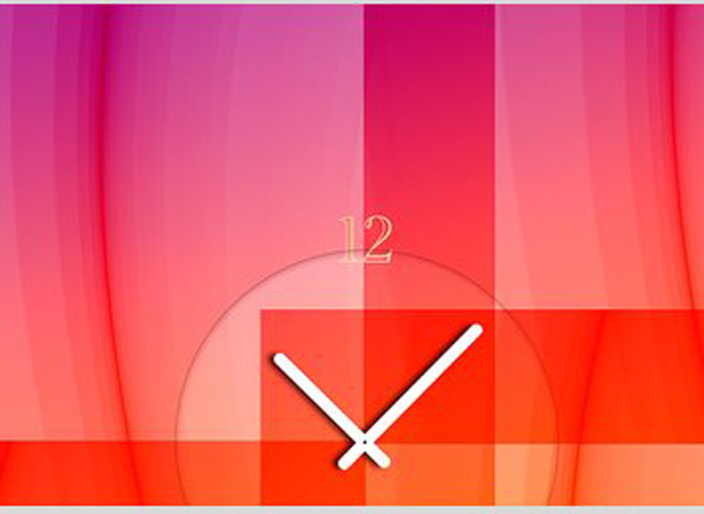 Dixtime Wanduhr 40x40 cm Aluminium • Modernes Design • Geräuschloses Quarzwerk