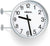Peweta Wanduhr 54,6 cm Ø Metall • Funk-Uhrwerk • Doppelseitig
