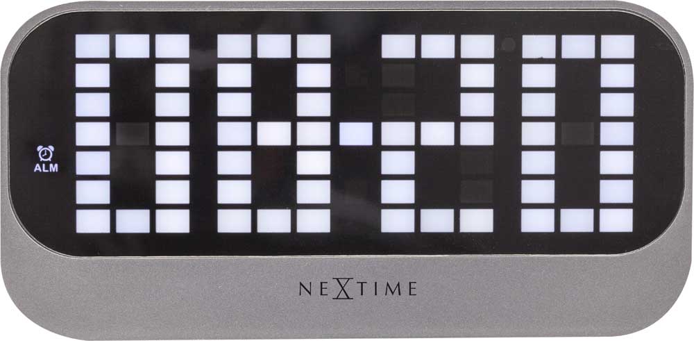 Nextime Tischuhr 17,5x8,5x5 cm Acryl • Digitalanzeige • Alarmfunktion