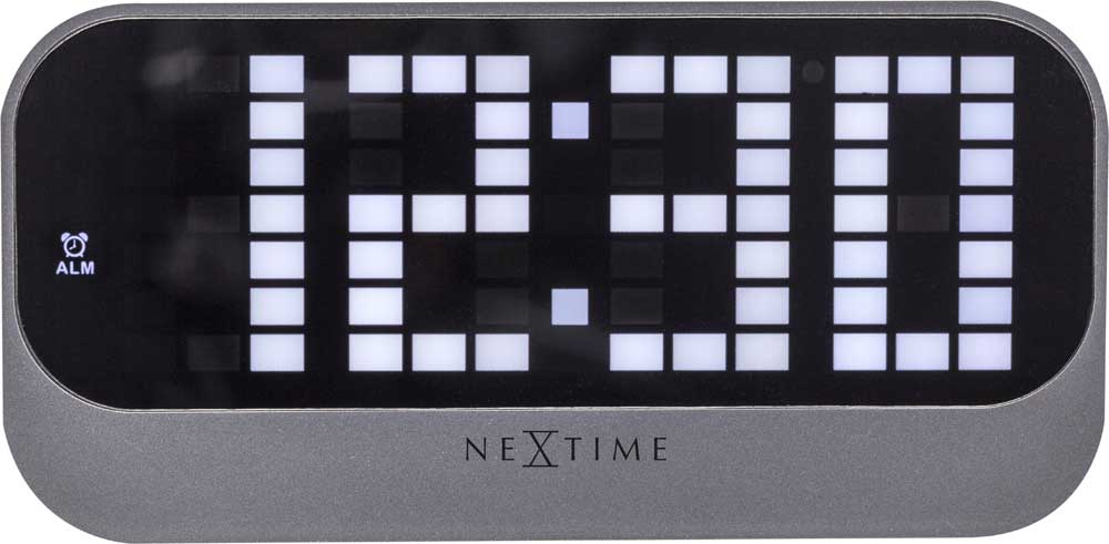 Nextime Tischuhr 17,5x8,5x5 cm Acryl • Digitalanzeige • Alarmfunktion