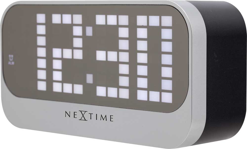 Nextime Tischuhr 17,5x8,5x5 cm Acryl • Digitalanzeige • Alarmfunktion