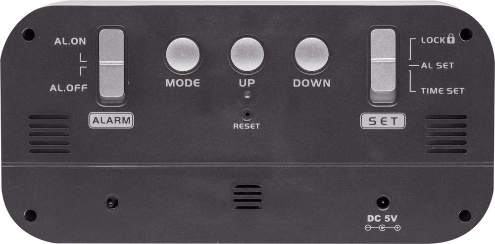 Nextime Tischuhr 17,5x8,5x5 cm Acryl • Digitalanzeige • Alarmfunktion