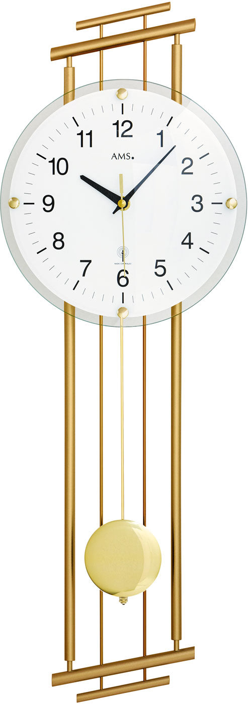 Wanduhr modern mit Pendel - AMS Modell: 5315