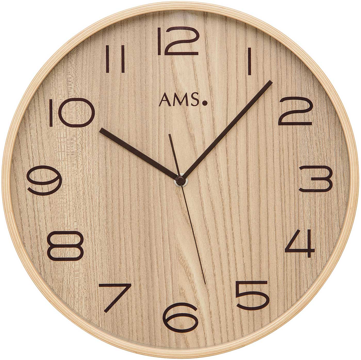 Funkwanduhr modern Gehäusedurchmesser 32 cm - AMS Modell: 5514