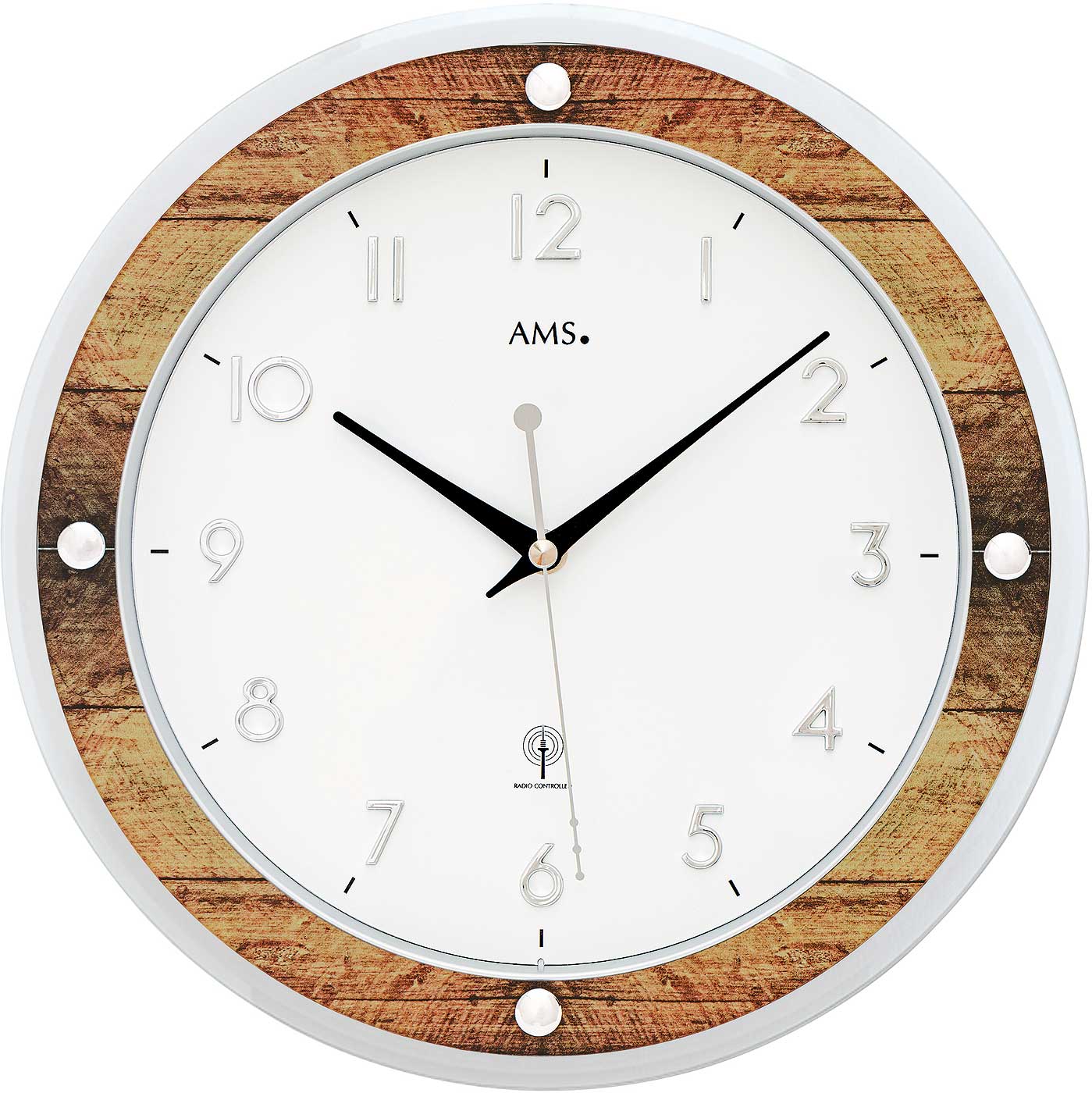 moderne Wanduhr Gehäusedurchmesser: 31 cm - AMS Modell: 5565