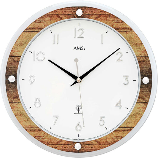 moderne Wanduhr Gehäusedurchmesser: 31 cm - AMS Modell: 5565