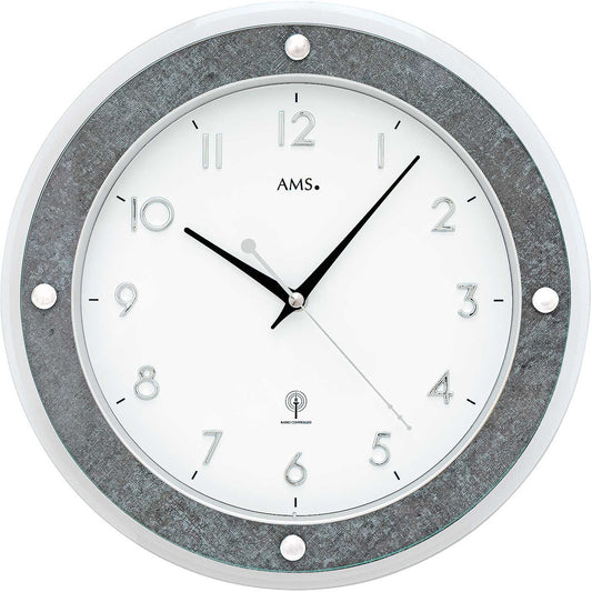 moderne Wanduhr Gehäusedurchmesser: 31 cm - AMS Modell: 5566