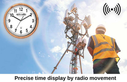 artvendis-by-AMS 5576B Wanduhr modern Funkwanduhr