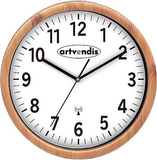 artvendis-by-AMS 5576B Wanduhr modern Funkwanduhr