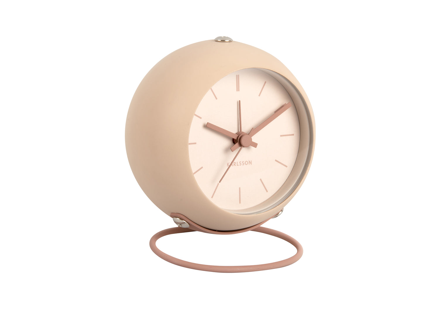 Karlsson Nirvana Globe KA5857SB Wecker Sandbraun • Geräuschloses Sweep-Uhrwerk • Schwebender Kugelstil