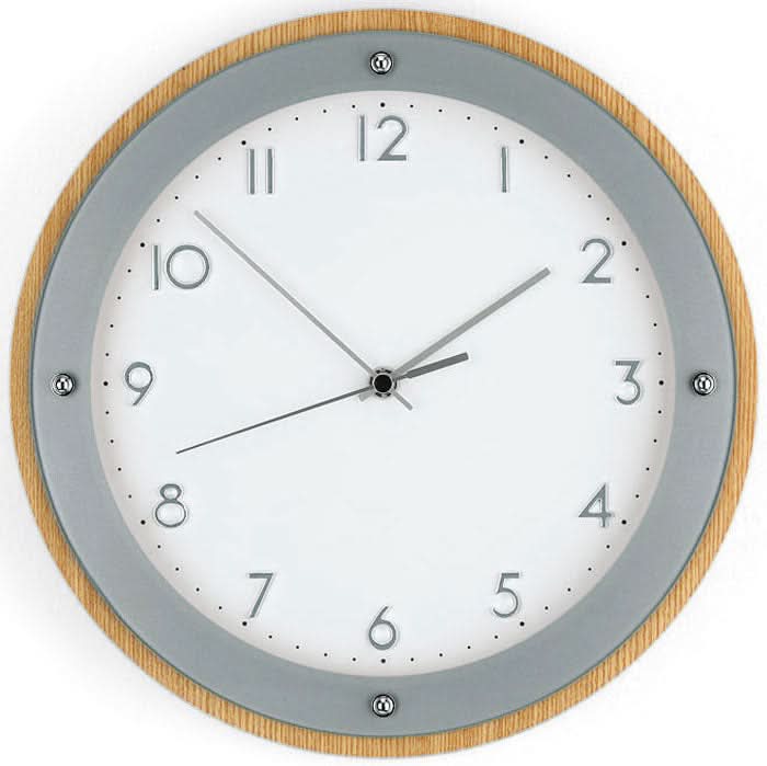 AMS Wanduhr Holz • Stilvolles Design • Präzises Quarzwerk