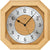 AMS Wanduhr 26x26x5 cm Holz • Funkgesteuert • Edles Buchenholzdesign