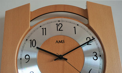 Funkwanduhr klassisch 27 x 27 x 5 cm - AMS Modell: 5869/18