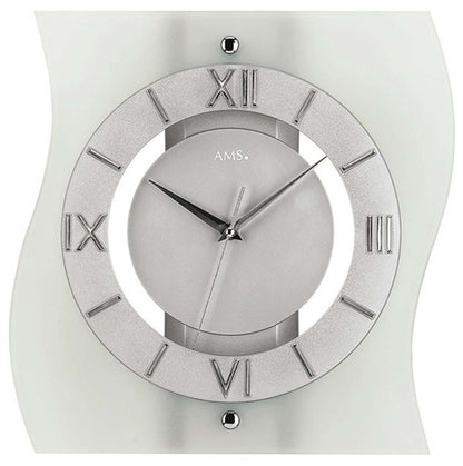 Funkwanduhr modern 30 x 32 x 6 cm - AMS Modell: 5909